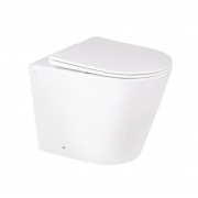 Унітаз підлоговий Qtap Swan безобідковий з сідінням Soft-close QT16223178W Унітаз підлоговий Qtap Swan безобідковий з сідінням Soft-close QT16223178W